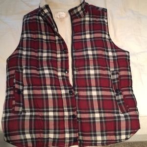 Skies are blue plaid vest